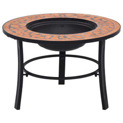vidaXL 46719 - Foyer mosaïque Terre cuite 68 cm Céramique