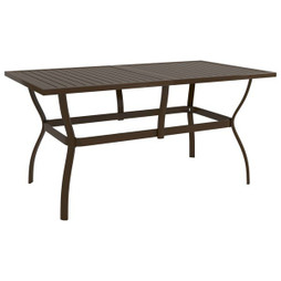 vidaXL 312280 - Table de jardin Marron 140x80x72 cm Acier