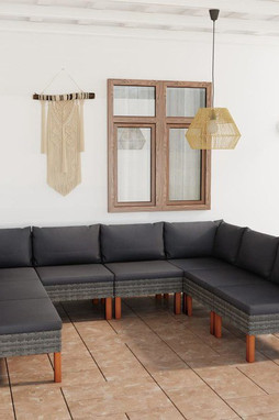 vidaXL 3059720 - Salon de jardin 8 pcs avec coussins Résine tressée