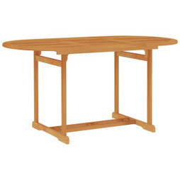 vidaXL 315102 - Table de jardin 150x90x75 cm Bois de teck massif