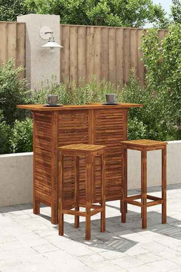 vidaXL 44007 - Table de bar 110 x 50 x 105 cm Bois dacacia massif