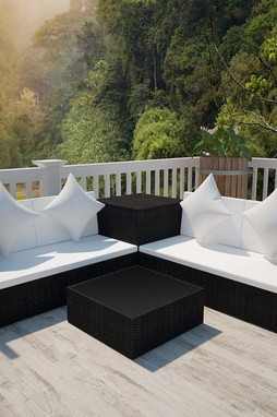 vidaXL 42893 - Salon de jardin 4 pcs avec coussins Résine tressée