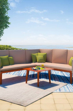 vidaXL 43133 - Salon de jardin 4 pcs avec coussins Résine tressée