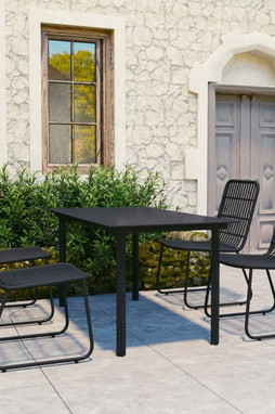 vidaXL 3060251 - Ensemble à manger dextérieur 5 pcs résine tressée et verre