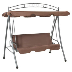 vidaXL 43242 - Balancelle convertible dextérieur avec auvent Café