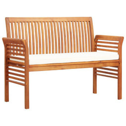 vidaXL 45967 - Banc de jardin 2 places avec coussin 120cm Bois dacacia massif
