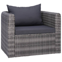 vidaXL 44161 - Chaise de jardin avec coussin et oreiller Résine tressée