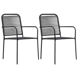 vidaXL 48568 - Chaises de jardin lot de 2 Corde en coton et acier
