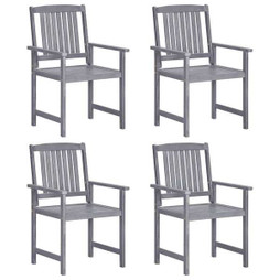 vidaXL 311875 - Chaises de jardin lot de 4 Bois massif dacacia