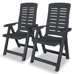 vidaXL 43897 - Chaises inclinables de jardin lot de 2 Plastique