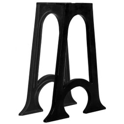 vidaXL 245429 - 2 pieds de table de salle à manger Base voûtée Cadre en A Fonte
