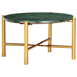 vidaXL 286450 - Table basse 60x60x35 cm Pierre véritable et texture marbre