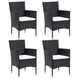 vidaXL 310562 - Chaises à manger de jardin lot de 4 Résine tressée