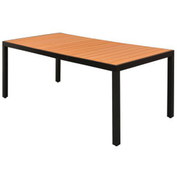 vidaXL 42795 - Table de jardin Marron 185 x 90 x 74 cm Aluminium et WPC