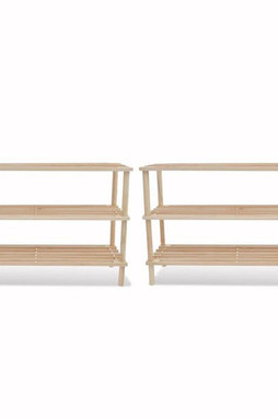 vidaXL 241065 - Range-chaussures à 3 étagères 2 pcs Bois de sapin solide