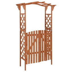 vidaXL 316389 - Pergola avec portail 116x40x204 cm Bois de sapin massif