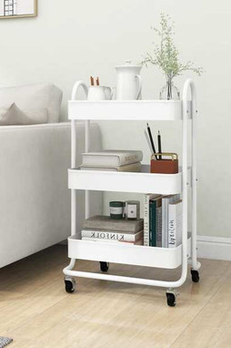 vidaXL 335866 - Chariot à 3 niveaux 43x34x79 cm Acier