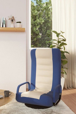 vidaXL 336560 - Chaise pivotante de sol et crème Tissu