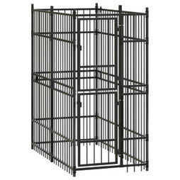 vidaXL 171472 - Chenil dextérieur pour chiens Acier 1,84 m²