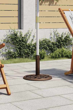 vidaXL 317767 - Socle de parasol Bronze 40x40x32 cm Fonte