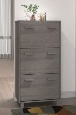 vidaXL 340515 - Armoire à chaussures HAMAR clair 59,5x35x117 cm Pin massif