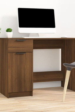 vidaXL 817128 - Bureau Chêne marron 100x50x75 cm Bois dingénierie