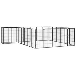 vidaXL 3115952 - Parc pour chien 26panneaux 50x100cm Acier enduit de poudre