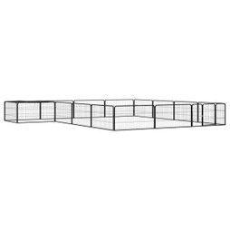 vidaXL 3115978 - Parc pour chien 16panneaux 100x50cm Acier enduit de poudre