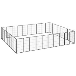 vidaXL 3115965 - Parc pour chien 36panneaux 50x100cm Acier enduit de poudre