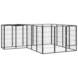 vidaXL 3115950 - Parc pour chien 18panneaux 50x100cm Acier enduit de poudre