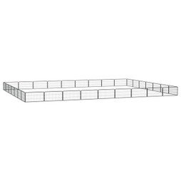 vidaXL 3115973 - Parc pour chien 32panneaux 100x50cm Acier enduit de poudre