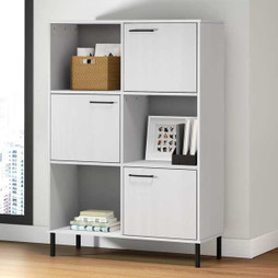 vidaXL 351014 - Bibliothèque avec pieds en métal 90x35x128,5 cm Bois OSLO