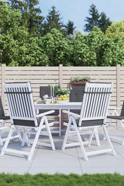 vidaXL 314104 - Coussins de chaise de jardin à dossier haut lot de 6 anthracite