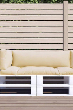 vidaXL 314661 - Coussins de palette 3 pcs beige tissu