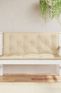 vidaXL 315007 - Coussin de banc de jardin beige 120x(50+50)x7 cm tissu oxford