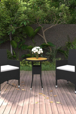 vidaXL 3058462 - Ensemble à manger de jardin 3 pcs Résine tressée