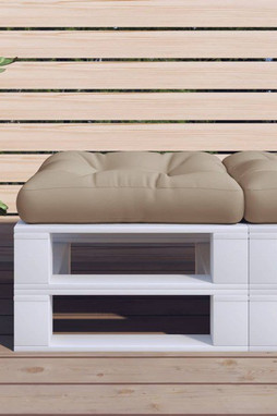 vidaXL 47492 - Coussin de palette taupe 50x50x12 cm tissu