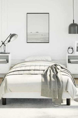 vidaXL 346929 - Cadre de lit blanc 100x190 cm similicuir