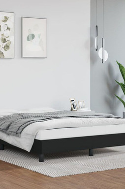 vidaXL 346934 - Cadre de lit noir 152x203 cm similicuir