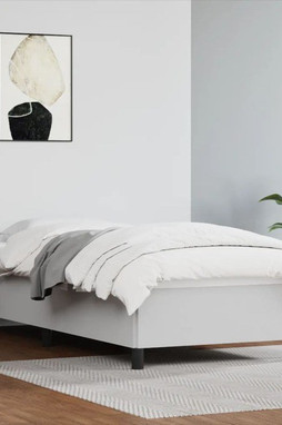 vidaXL 347276 - Cadre de lit blanc 100x190 cm similicuir