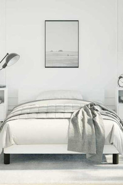 vidaXL 347526 - Cadre de lit sans matelas blanc double similicuir