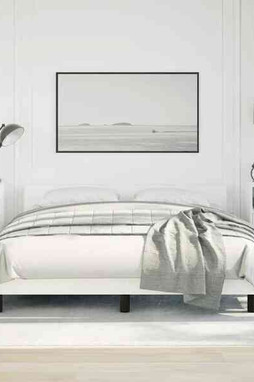 vidaXL 347530 - Cadre de lit sans matelas blanc similicuir