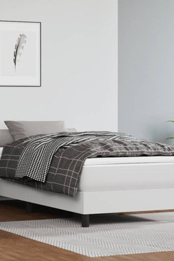 vidaXL 3120727 - Cadre de lit blanc 100x203 cm similicuir