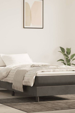 vidaXL 3120800 - Cadre de lit gris foncé 100x203 cm velours