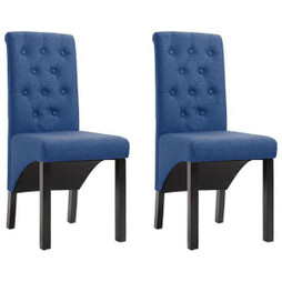 vidaXL 249237 - Chaises à manger lot de 2 bleu tissu
