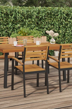 vidaXL 319523 - Table de jardin 150x90x75 cm Bois dacacia solide