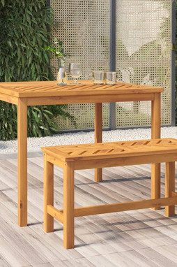 vidaXL 362240 - Table à manger de jardin 90x90x74 cm bois dacacia solide