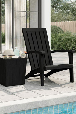 vidaXL 364165 - Chaise de jardin Adirondack noir polypropylène