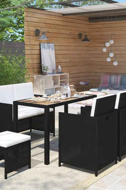vidaXL 43906 - Ensemble à manger dextérieur 6 pcs Résine tressée et acacia