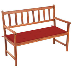 vidaXL 3063774 - Banc de jardin avec coussin 120 cm Bois dacacia massif